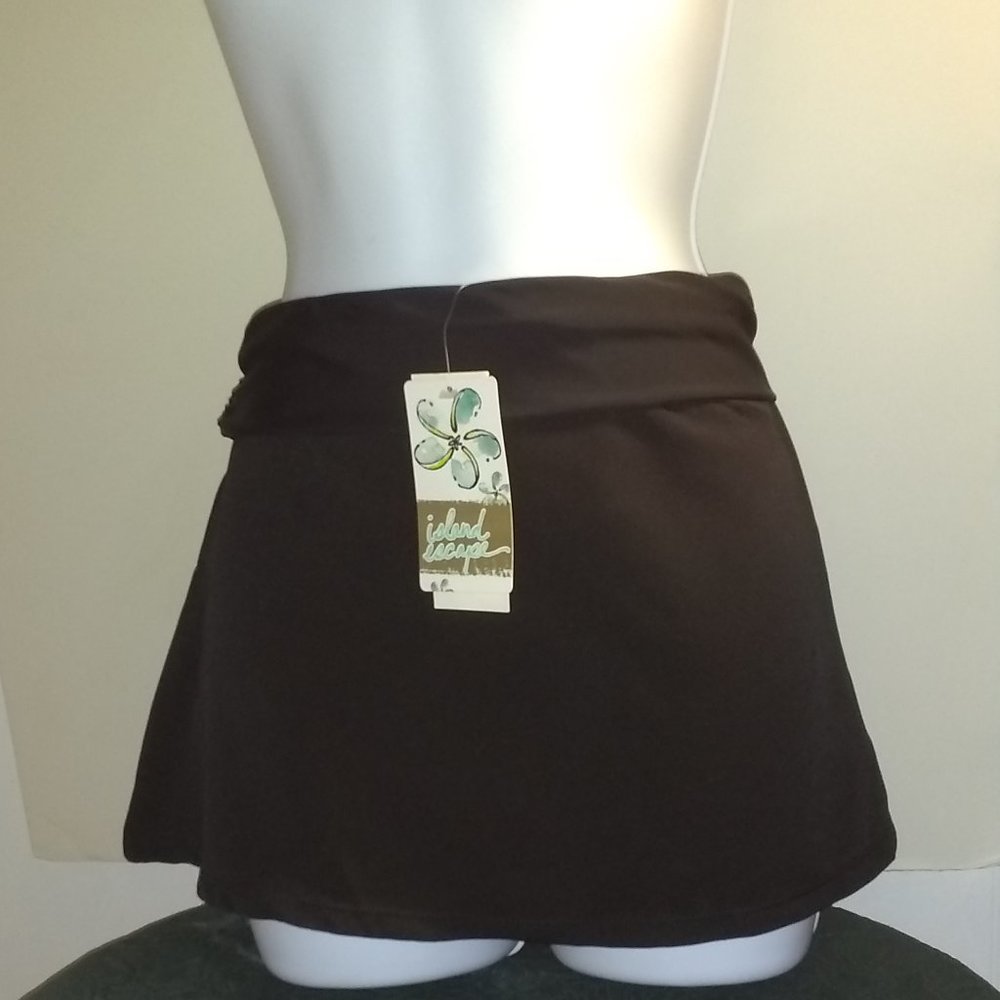 NEW Island Escape Black Size 8 Bikini Skirt